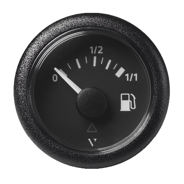 Veratron 52mm (2-1/16 Inch) ViewLine Fuel Tank Level Gauge - 0 to 1/1 - Black Dial and amp Round Bezel A2C59514079 - main
